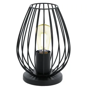 Eglo Newtown Metal Cage Table Lamp Black by Eglo, a Table & Bedside Lamps for sale on Style Sourcebook