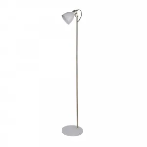 Domus Leah Metal Floor Lamp Edison Screw (E27) White by Domus, a Floor Lamps for sale on Style Sourcebook
