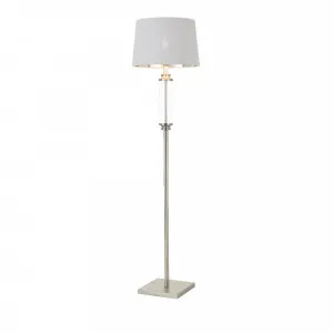 Telbix Dorcel Floor Lamp Edison Screw (E27) Nickel and Clear by Telbix, a Floor Lamps for sale on Style Sourcebook