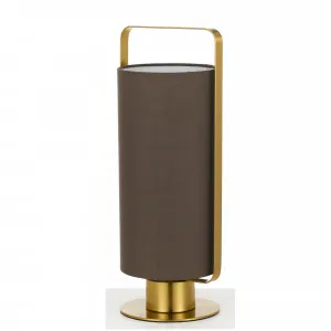 Telbix Orwel E27 Table Lamp Mocca / Antique Gold by Telbix, a Table & Bedside Lamps for sale on Style Sourcebook