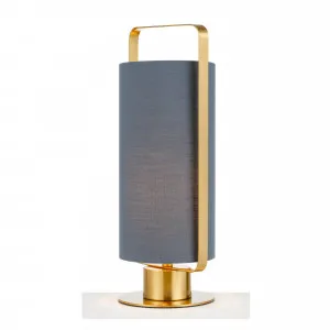 Telbix Orwel E27 Table Lamp Blue / Antique Gold by Telbix, a Table & Bedside Lamps for sale on Style Sourcebook