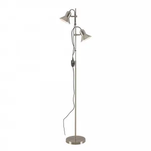 Telbix Corelli Adjustable Twin Floor Lamp (GU10) Nickel by Telbix, a Floor Lamps for sale on Style Sourcebook