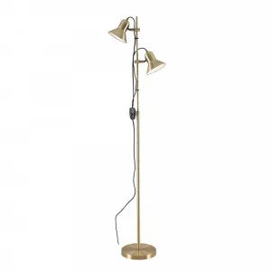Telbix Corelli Adjustable Twin Floor Lamp (GU10) Antique Brass by Telbix, a Floor Lamps for sale on Style Sourcebook