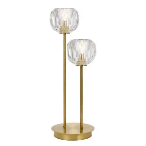 Telbix Zaha Crystal Glass Table Lamp Antique Gold by Telbix, a Table & Bedside Lamps for sale on Style Sourcebook