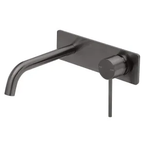 Phoenix Vivid Slimline Wall Bath Set 180mm Curved - Brushed Carbon by PHOENIX, a Bathroom Taps & Mixers for sale on Style Sourcebook