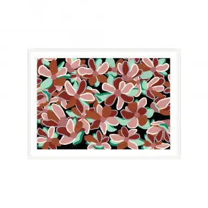 Flowers for Days in Earth Multi Fine Art Print | FRAMED White Boxed Frame A3 (29.7cm x 42cm) With White Border by Luxe Mirrors, a Artwork & Wall Decor for sale on Style Sourcebook