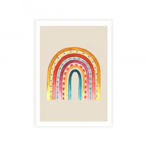 Rainbow Warrior in Ivory Fine Art Print | FRAMED White Boxed Frame A3 (29.7cm x 42cm) With White Border by Luxe Mirrors, a Artwork & Wall Decor for sale on Style Sourcebook