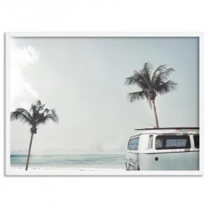 Kombi | Sea Green Surfer Van I - Art Print by Print and Proper, a Prints for sale on Style Sourcebook