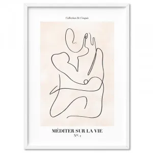 Abstract Line Art Figures I | Meditate on Life - Art Print by Print and Proper, a Prints for sale on Style Sourcebook