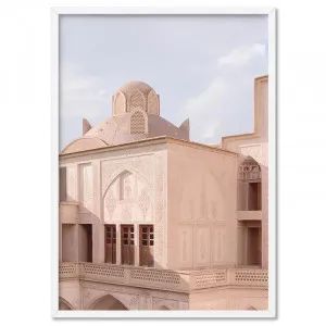 Moroccan Blush Balcony Views - Art Print by Print and Proper, a Prints for sale on Style Sourcebook