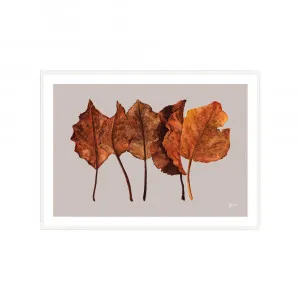 One Fine Autumn Day 1 in Pale Slate, Fine Art | FRAMED White Boxed Frame A3 (29.7cm x 42cm) With White Border Landscape by Luxe Mirrors, a Artwork & Wall Decor for sale on Style Sourcebook