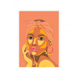 They call me Lola in Sandstone Fine Art Print | FRAMED White Boxed Frame A3 (29.7cm x 42cm) No White Border by Luxe Mirrors, a Artwork & Wall Decor for sale on Style Sourcebook