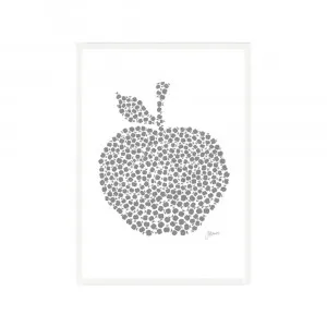 Apple Orchard in Silver Grey Fine Art Print | FRAMED White Boxed Frame A3 (29.7cm x 42cm) by Luxe Mirrors, a Artwork & Wall Decor for sale on Style Sourcebook