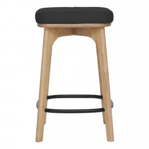 Silva Bar Stool in Black Leather / Clear by OzDesignFurniture, a Bar Stools for sale on Style Sourcebook