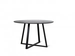Zander 4 Seater Round Dining Table - Black by Mocka, a Kitchen & Dining Furniture for sale on Style Sourcebook