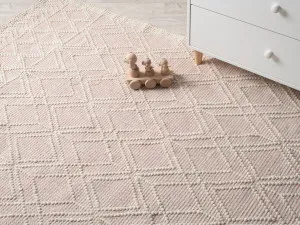 Greta Floor Rug - Natural/Pink - Large by Mocka, a Contemporary Rugs for sale on Style Sourcebook