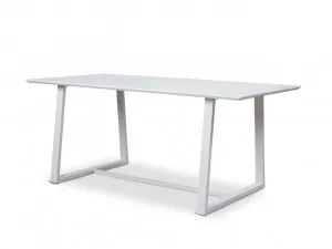 Zander 6 Seater Dining Table - White by Mocka, a Kitchen & Dining Furniture for sale on Style Sourcebook