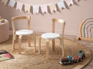 Hudson Kids Chair - Set of 2 - White/Natural by Mocka, a Kids Chairs & Tables for sale on Style Sourcebook