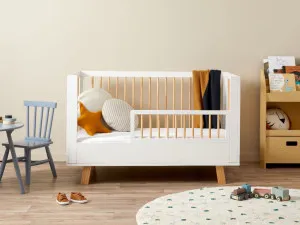 Aspen Cot Toddler Bed Half Frame - White/Natural by Mocka, a Cots & Bassinets for sale on Style Sourcebook