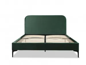 Luka Velvet Queen Bed - Forest Green by Mocka, a Bed Heads for sale on Style Sourcebook