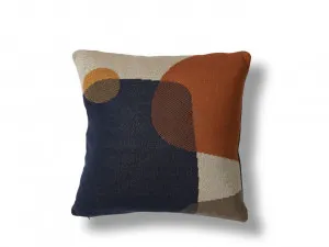 Amarose Abstract Knit Cushion - Navy/Rust by Mocka, a Cushions, Decorative Pillows for sale on Style Sourcebook