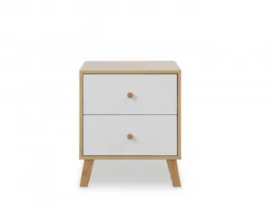 Aspen Bedside Table - White/Natural by Mocka, a Bedside Tables for sale on Style Sourcebook