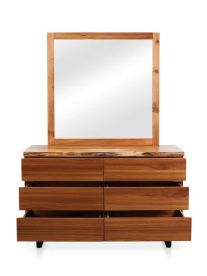 Croft Australian Blackwood Dresser With Mirror - 6 Drawer by James Lane, a Dressers & Chests of Drawers for sale on Style Sourcebook