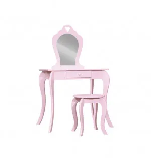 Keira Kids Dressing Table Set Pink 65cm x 109cm by Luxe Mirrors, a Shaving Cabinets for sale on Style Sourcebook