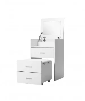 Flynn Dressing Bedside Table 2-in-1 Set 50cm x 40cm by Luxe Mirrors, a Shaving Cabinets for sale on Style Sourcebook