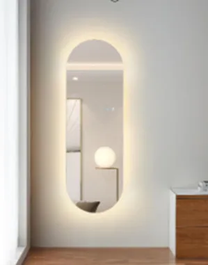 Luxe Odessa Pill Shaped LED Bathroom Mirror Warm/Cool Light - 50cm x 150cm 500mm x 1500mm Cool Light by Luxe Mirrors, a Illuminated Mirrors for sale on Style Sourcebook