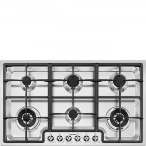 90cm Classic 6 Burner Gas C/Top Front Ctrl Ultra Low Profile by Smeg, a Cooktops for sale on Style Sourcebook