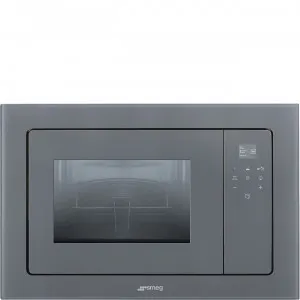 Built-in Microwave Oven - Silver Glass by Smeg, a Microwave Ovens for sale on Style Sourcebook