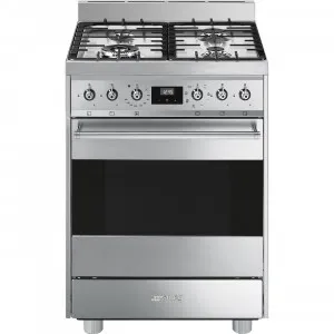 60cm Classic Dual Fuel FS Cooker (4 Burners/9 Functions) SS by Smeg, a Cooktops for sale on Style Sourcebook