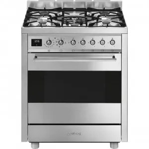 70cm Classic Dual Fuel FS Cooker (5 Burners/9 Functions) SS by Smeg, a Cooktops for sale on Style Sourcebook