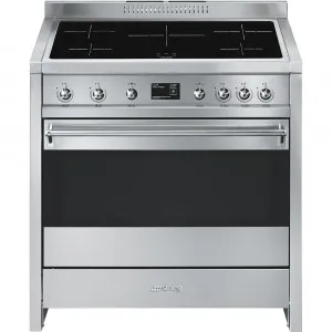 90cm Opera Induction/Pyro FS (5 Zones/10 Functions) SS by Smeg, a Cooktops for sale on Style Sourcebook