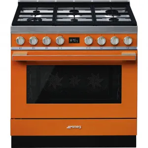 90cm  Pyrolytic Freestanding Cooker - Burnt Orange by Smeg, a Cooktops for sale on Style Sourcebook