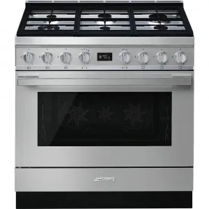 90cm  Pyrolytic Freestanding Cooker - Stainless steel by Smeg, a Cooktops for sale on Style Sourcebook