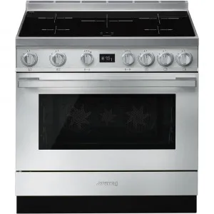90cm  Induction Pyrolytic Freestanding Cooker - Stainless Steel by Smeg, a Cooktops for sale on Style Sourcebook