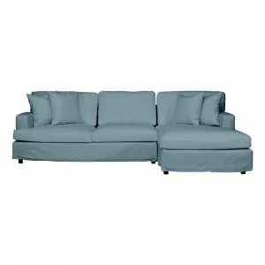 Hadley 2.5 Seater Sofa + Chaise RHF in Peyton Lagoon by OzDesignFurniture, a Sofas for sale on Style Sourcebook