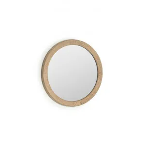 Porto Mindi Wood Frame Round Wall Mirror, 50cm by El Diseno, a Mirrors for sale on Style Sourcebook