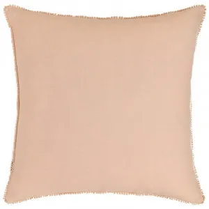 Blush Pink Oversize Square Linen Cushion with Feather Insert - 60x60cm by Urban Road, a Cushions, Decorative Pillows for sale on Style Sourcebook