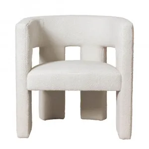 Bella Armchair - Boucle Curl White by Urban Road, a Chairs for sale on Style Sourcebook