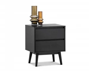 Maison 2 Drawer Bedside Table, Black Oak by L3 Home, a Bedside Tables for sale on Style Sourcebook