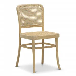 Prague Set of 2 Solid Teak Bentwood Cane Dining Side Chair, Natural by L3 Home, a Dining Chairs for sale on Style Sourcebook