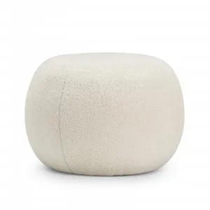 Venus Round Ottoman Pouf, Boucle Cream by L3 Home, a Ottomans for sale on Style Sourcebook