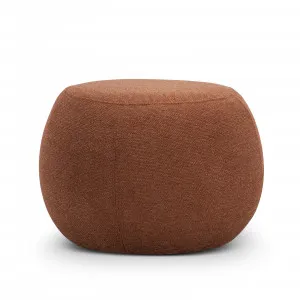 Venus Round Ottoman Pouf, Rust Orange by L3 Home, a Ottomans for sale on Style Sourcebook