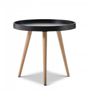 Bolo Round Tray Side Table, Black by L3 Home, a Side Table for sale on Style Sourcebook