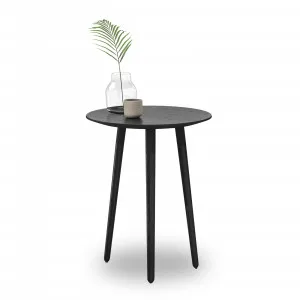 Nochio Black Oak Round Side Table by L3 Home, a Side Table for sale on Style Sourcebook