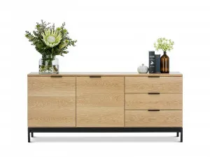 Macy Oak Sideboard Buffet, Natural & Black by L3 Home, a Sideboards, Buffets & Trolleys for sale on Style Sourcebook