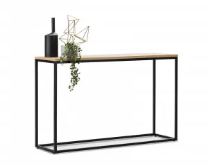 Macy Oak Console Table, Black by L3 Home, a Console Table for sale on Style Sourcebook